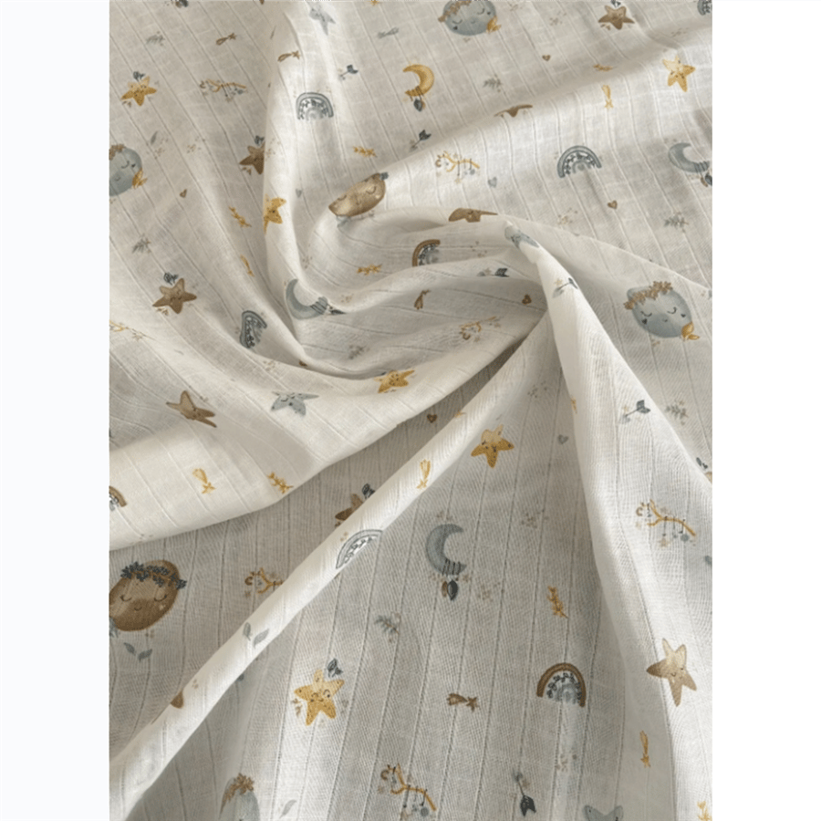 Unisex Yenidoğan Müslin Bebek Battaniyesi Çok Amaçlı 90x90 cm