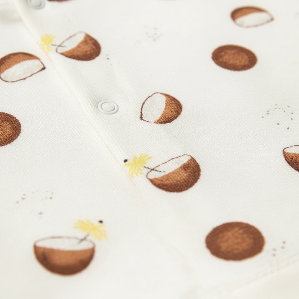 YENİDOĞAN COCONUT DESENLİ 5 Lİ SET - BEYAZ