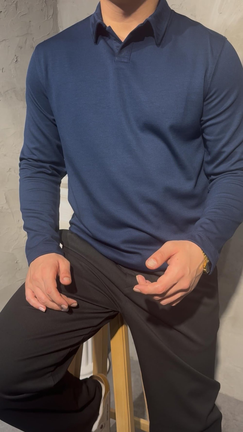 SMARTFİT POLO LONG SLEEVE ( MİDNİGHT NAVY ) GECE MAVİSİ