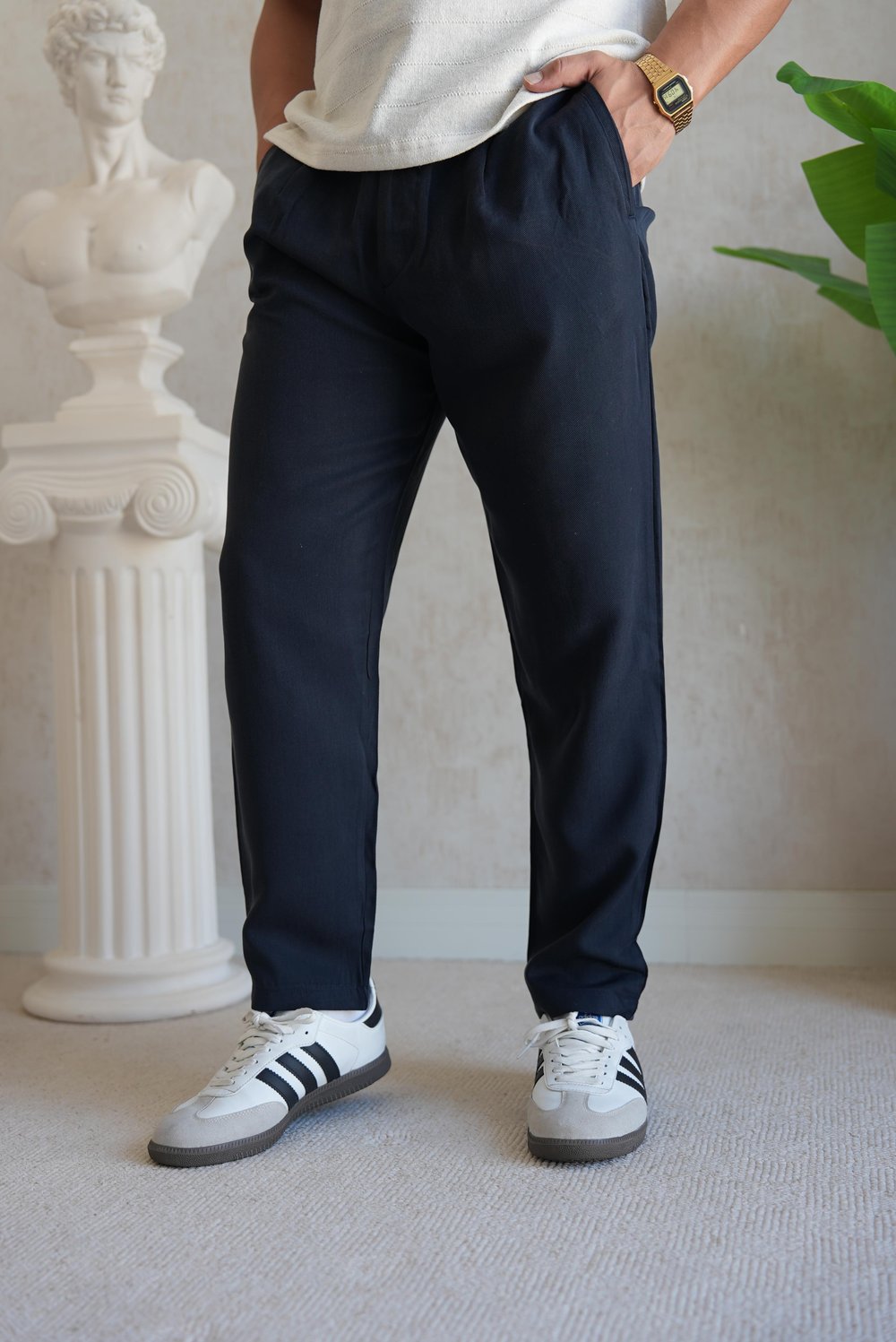 TENCEL REGULAR LACİVERT PANTOLON