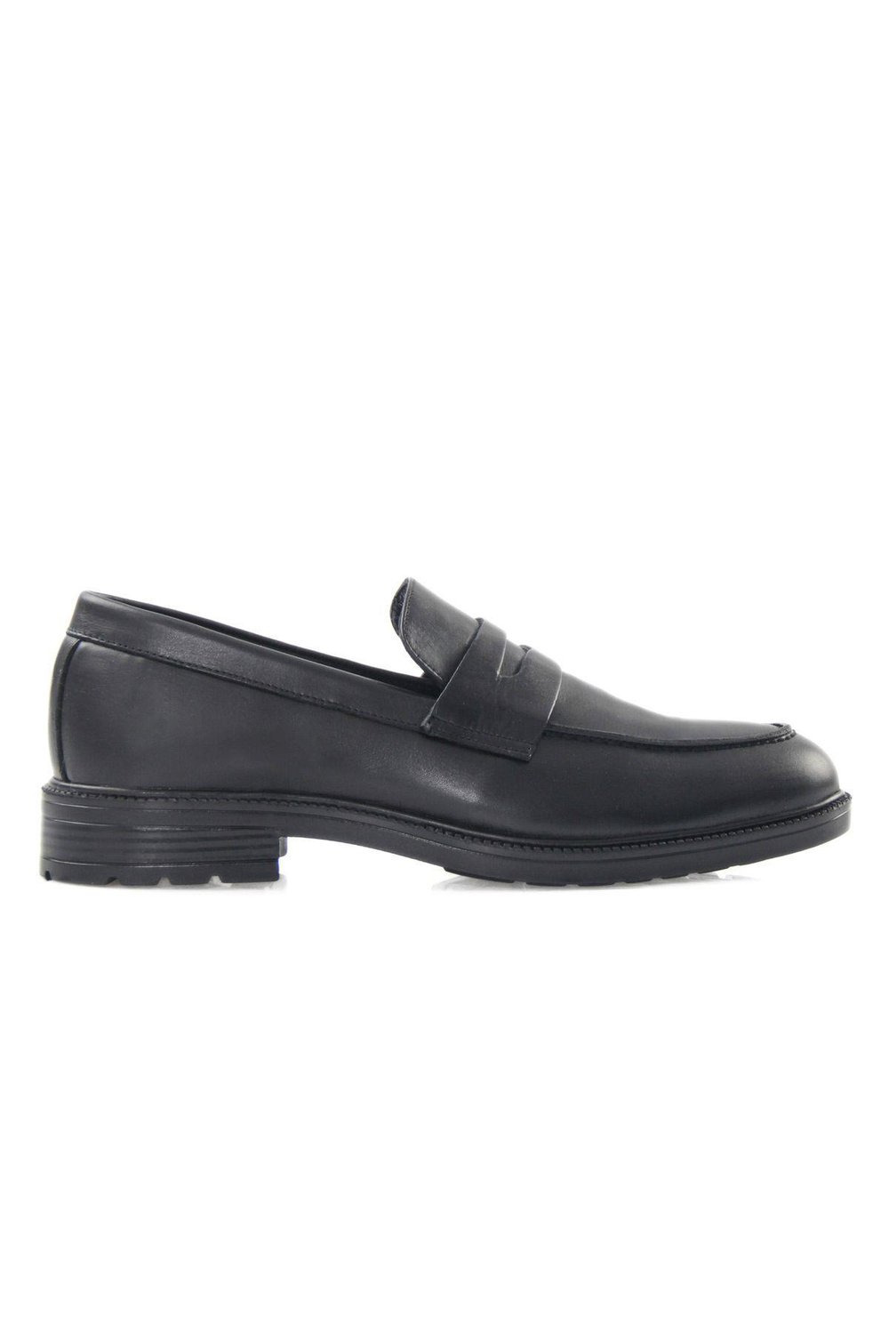 Hakiki Deri Bantlı Kalın Taban Klasik Loafer Ayakkabı Duravole