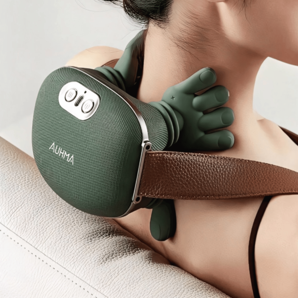 Auhma AMG38 Şarjlı Isıtmalı Boyun ve Omuz Masaj Aleti – 3D Yoğurma Derin Doku Shiatsu Masaj Cihazı (45°c Heat Therapy)