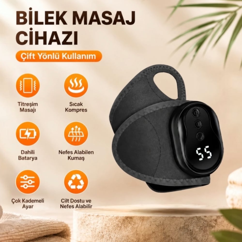 Auhma AMG40 Şarj edilebilir Akıllı Isıtmalı Masaj Aleti 3 Kademeli Titreşim & 5