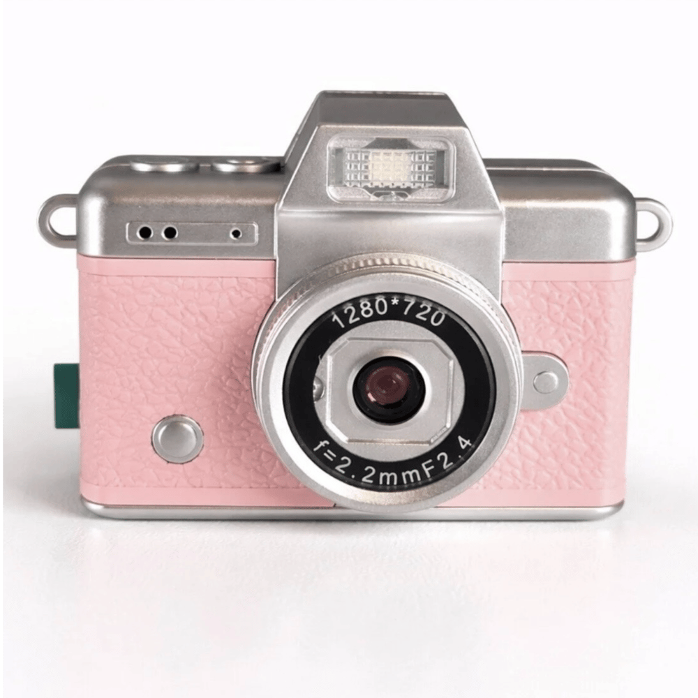 Mini Dijital Kamera (Boy 3,5 *4,5 cm )Yüksek Çözünürlüklü 1280*720 Hd Ekranlı Pembe 