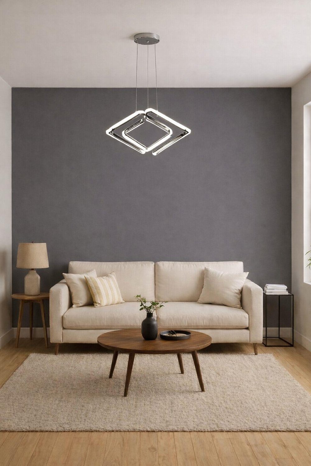 LEDLİ AVİZE FORMA KÜÇÜK KROM