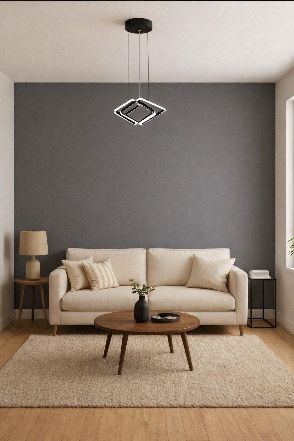 LEDLİ AVİZE FORMA KÜÇÜK SİYAH