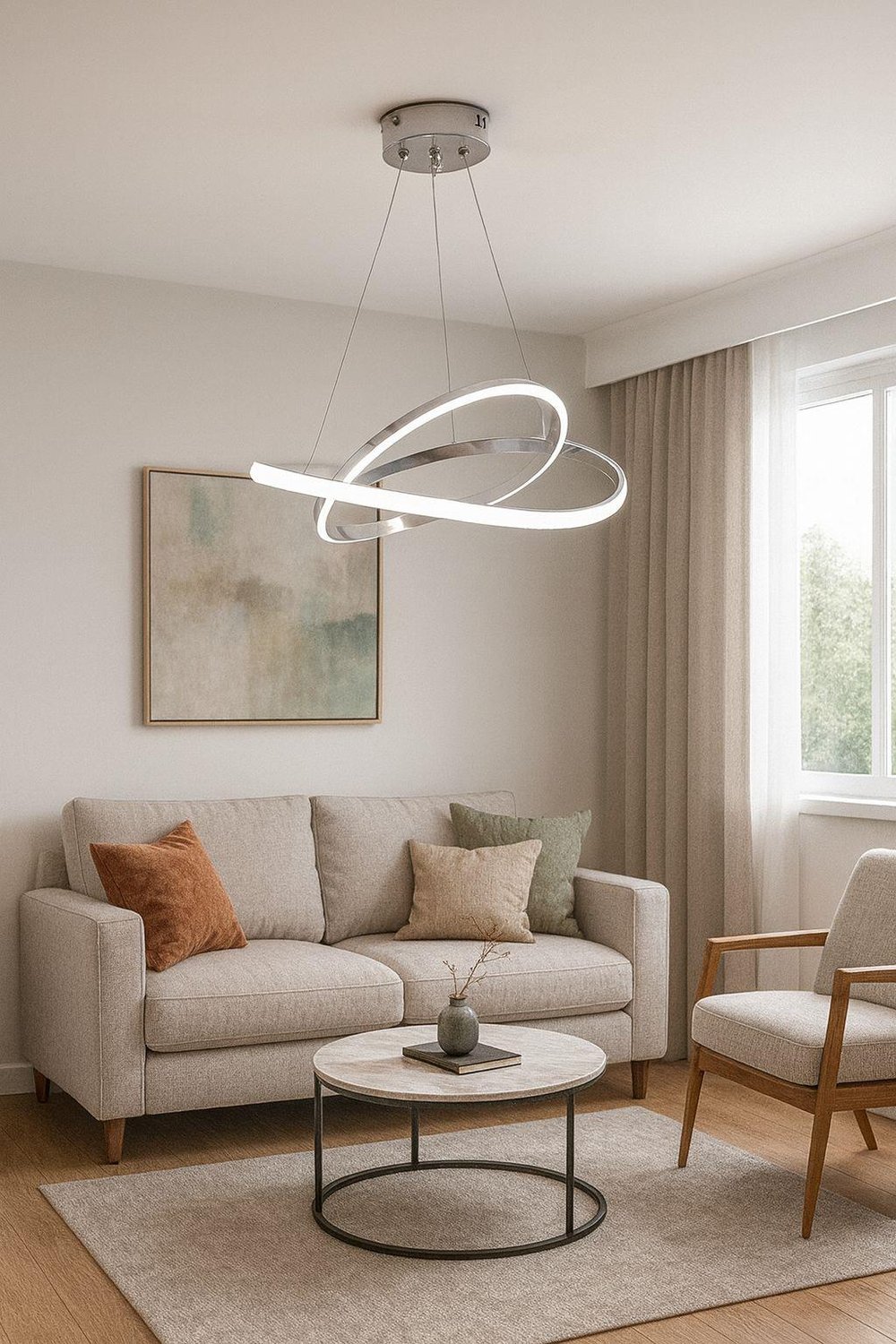 LEDLİ AVİZE KAR ÇİÇEĞİ KÜÇÜK KROM