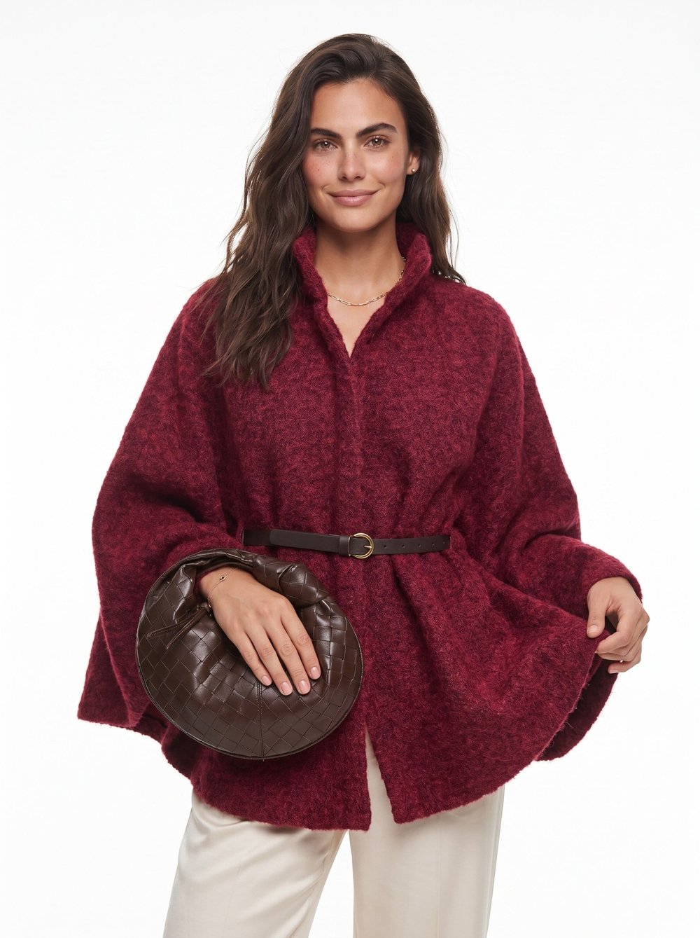 Bordo Buklet Kemerli Panço