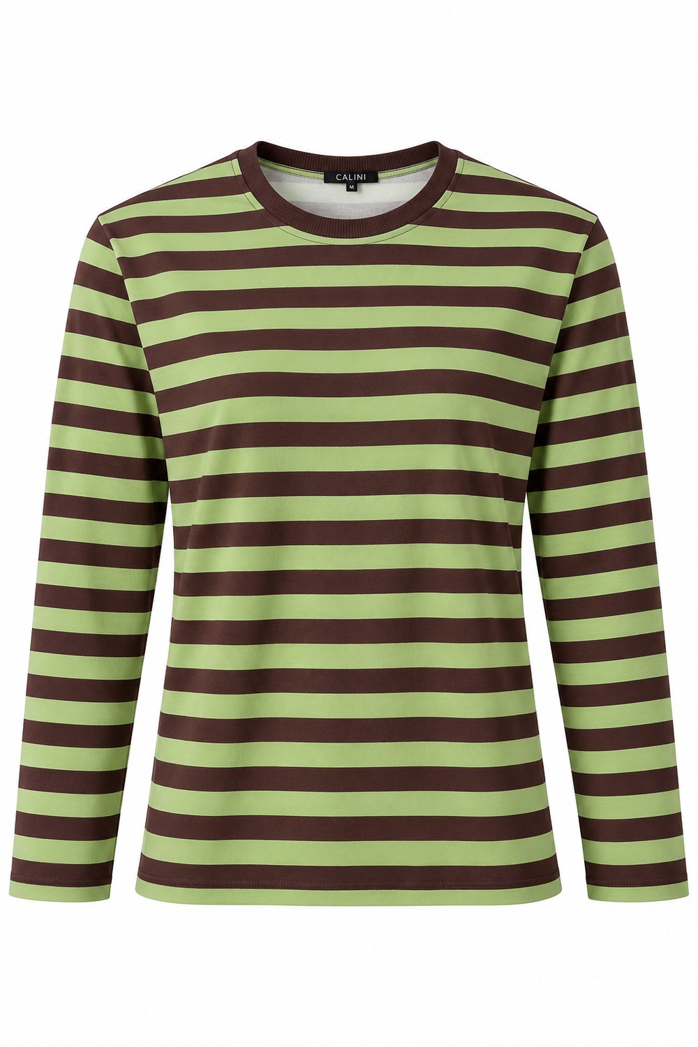 Yeşil Çizgi Desenli Sweatshirt