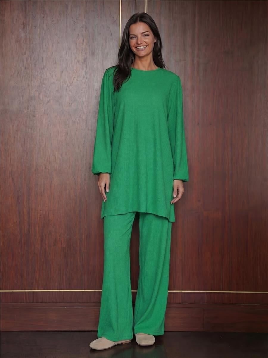 Yeşil Tunik Pantolon İkili Takım