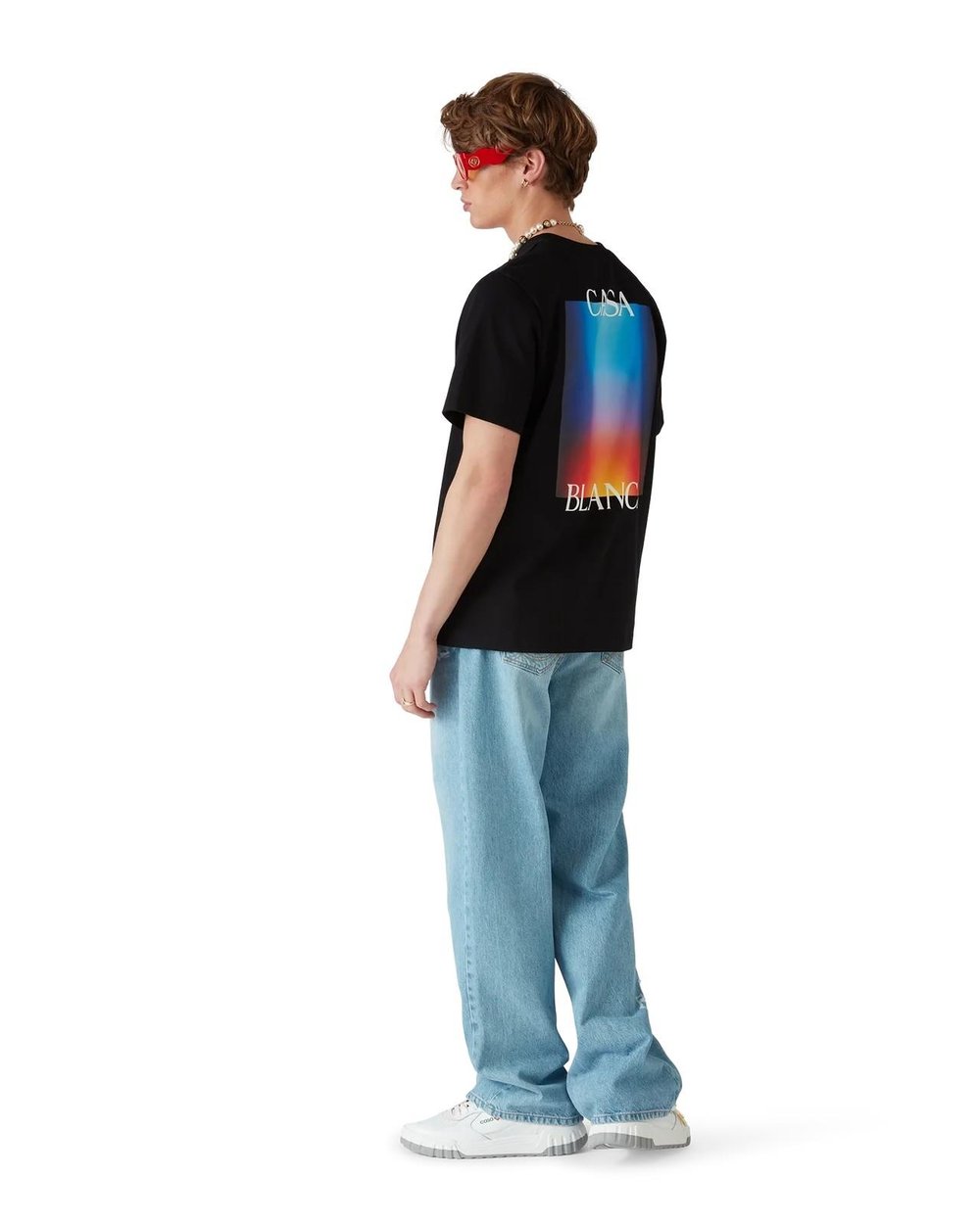 Casablanca Gradient logo T-shirt Black