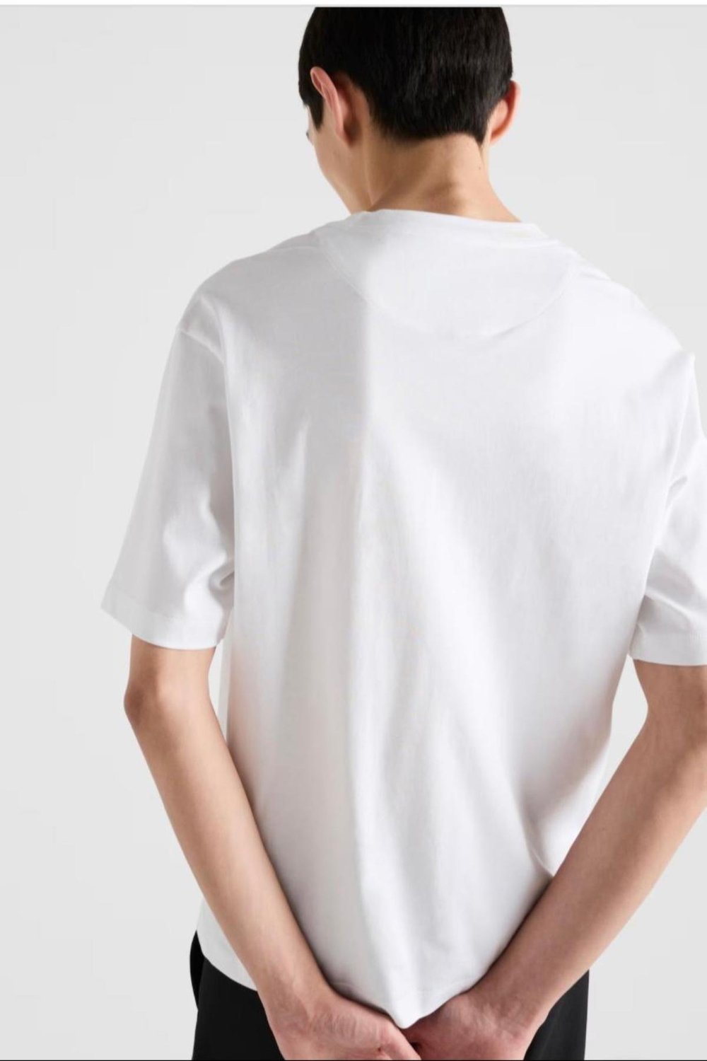 Prada logo-patch T-shirt White