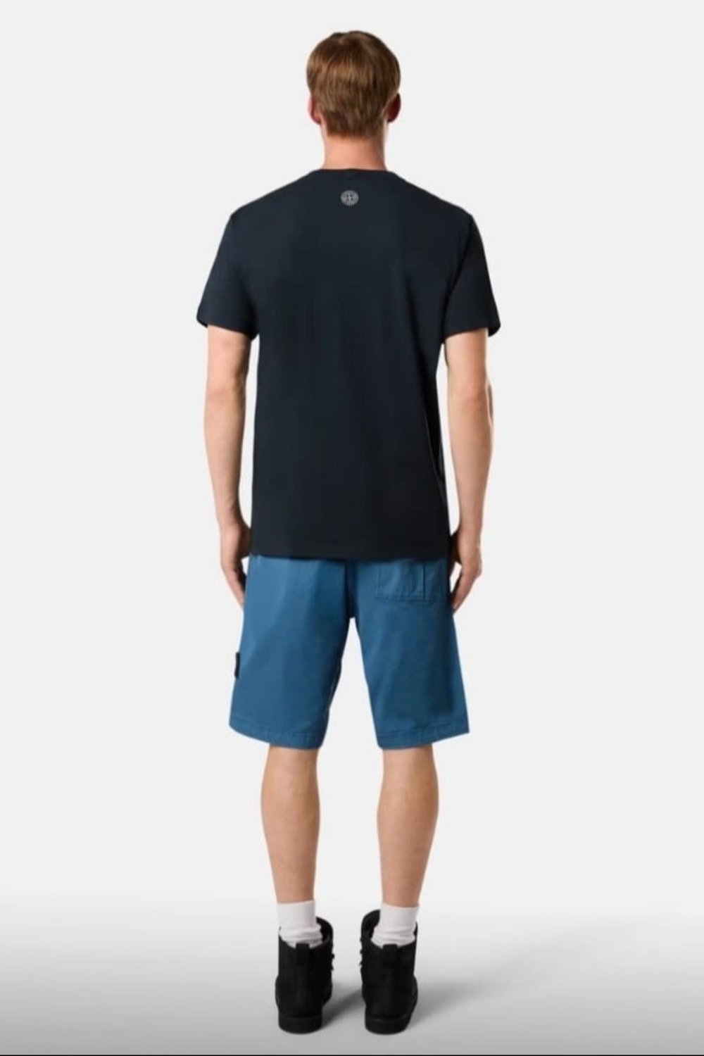 Stone Island Compass-print cotton T-shirt Dark Blue