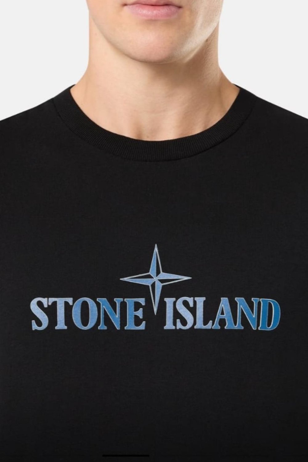 Stone Island Compass-print cotton T-shirt Black