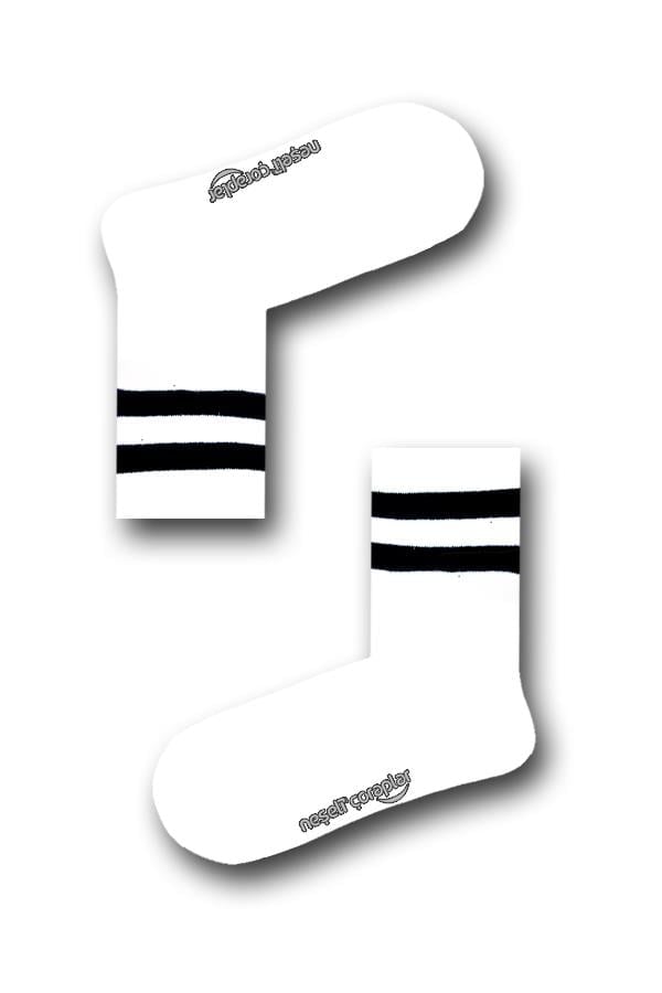 2li Siyah - Beyaz Çocuk Çorap Set
