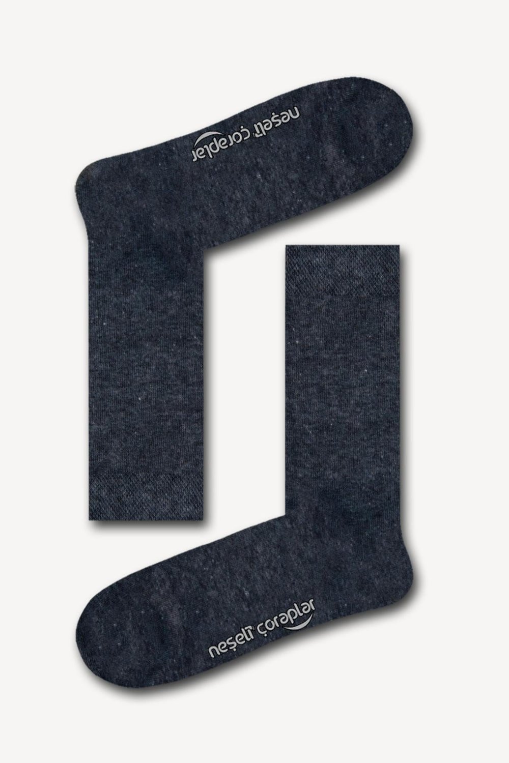 Antrasit Düz Basic Unisex Çorap