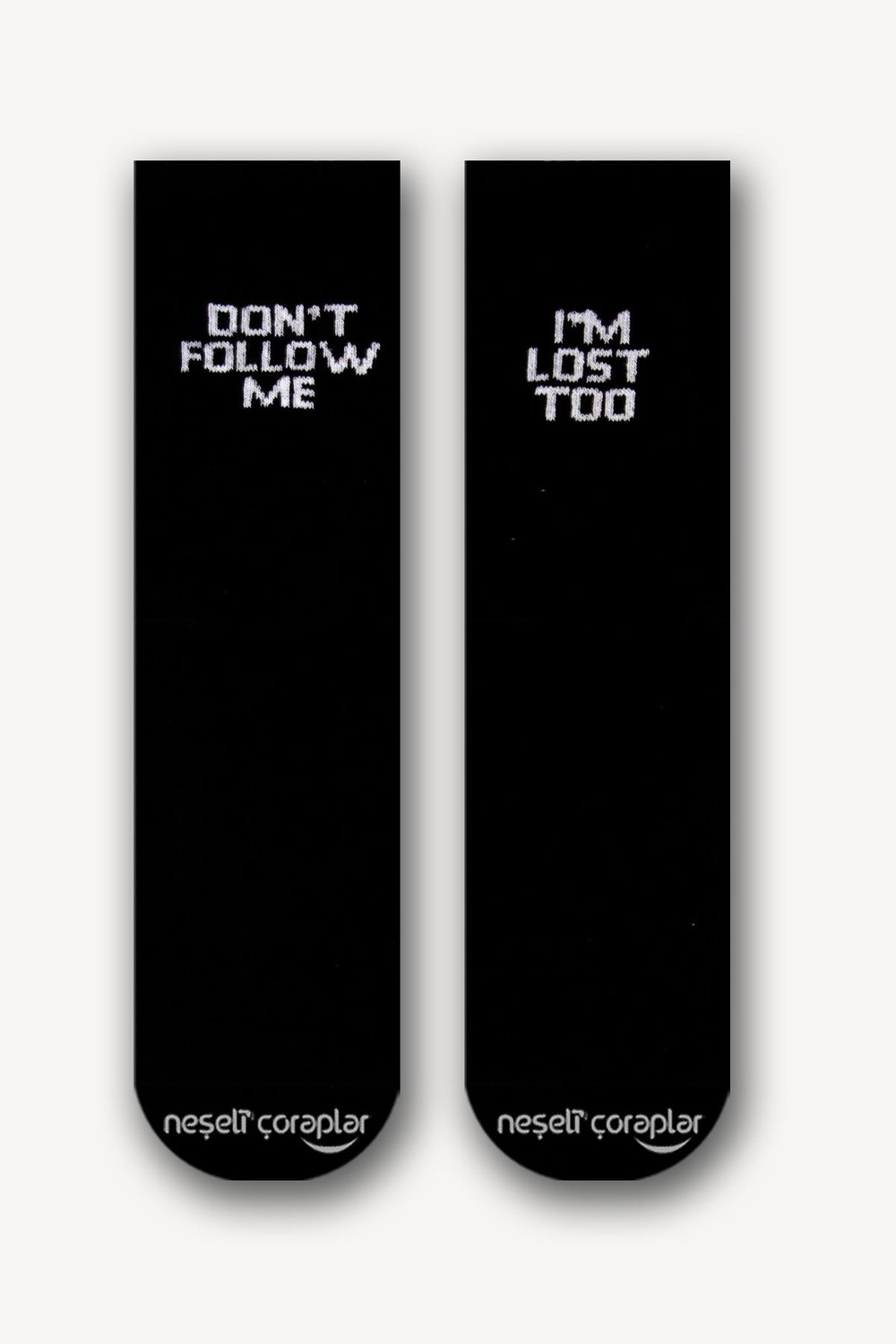 Dont Follow Me Siyah Atletik Unisex Çorap
