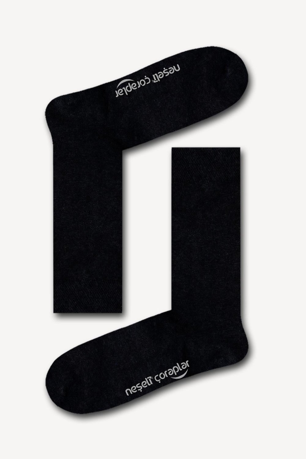 Düz Siyah Basic unisex Çorap