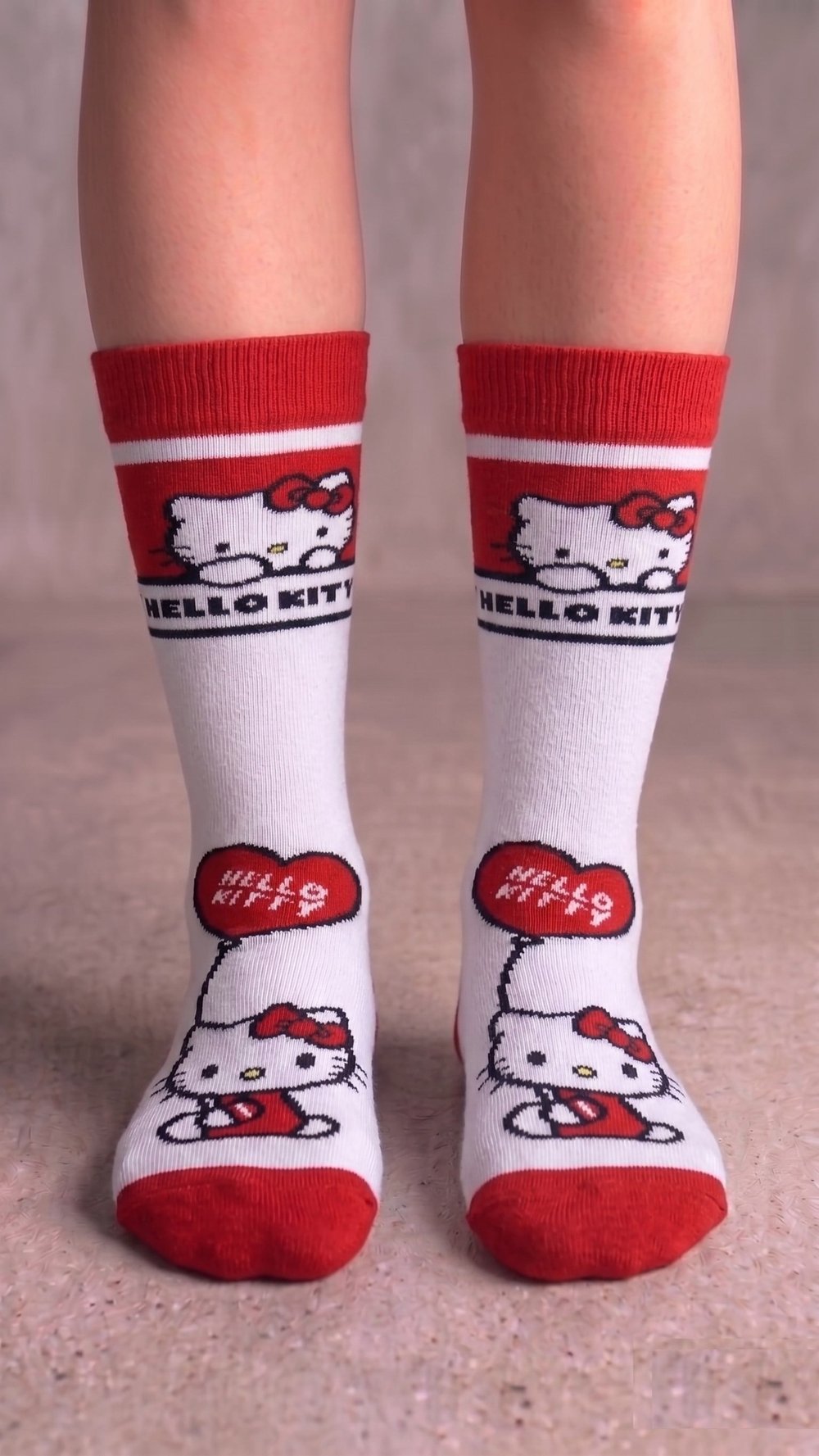 Hello Kitty Kalp Renkli Unisex Çorap