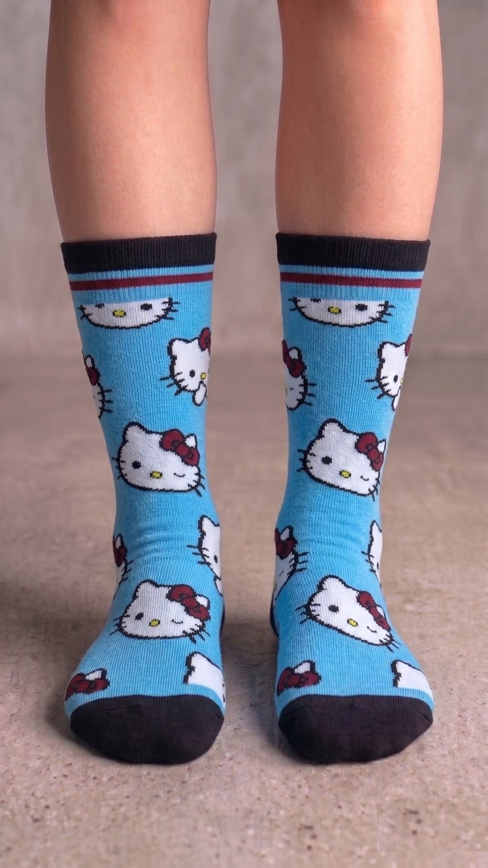 Hello Kittys Renkli  Unisex Çorap 
