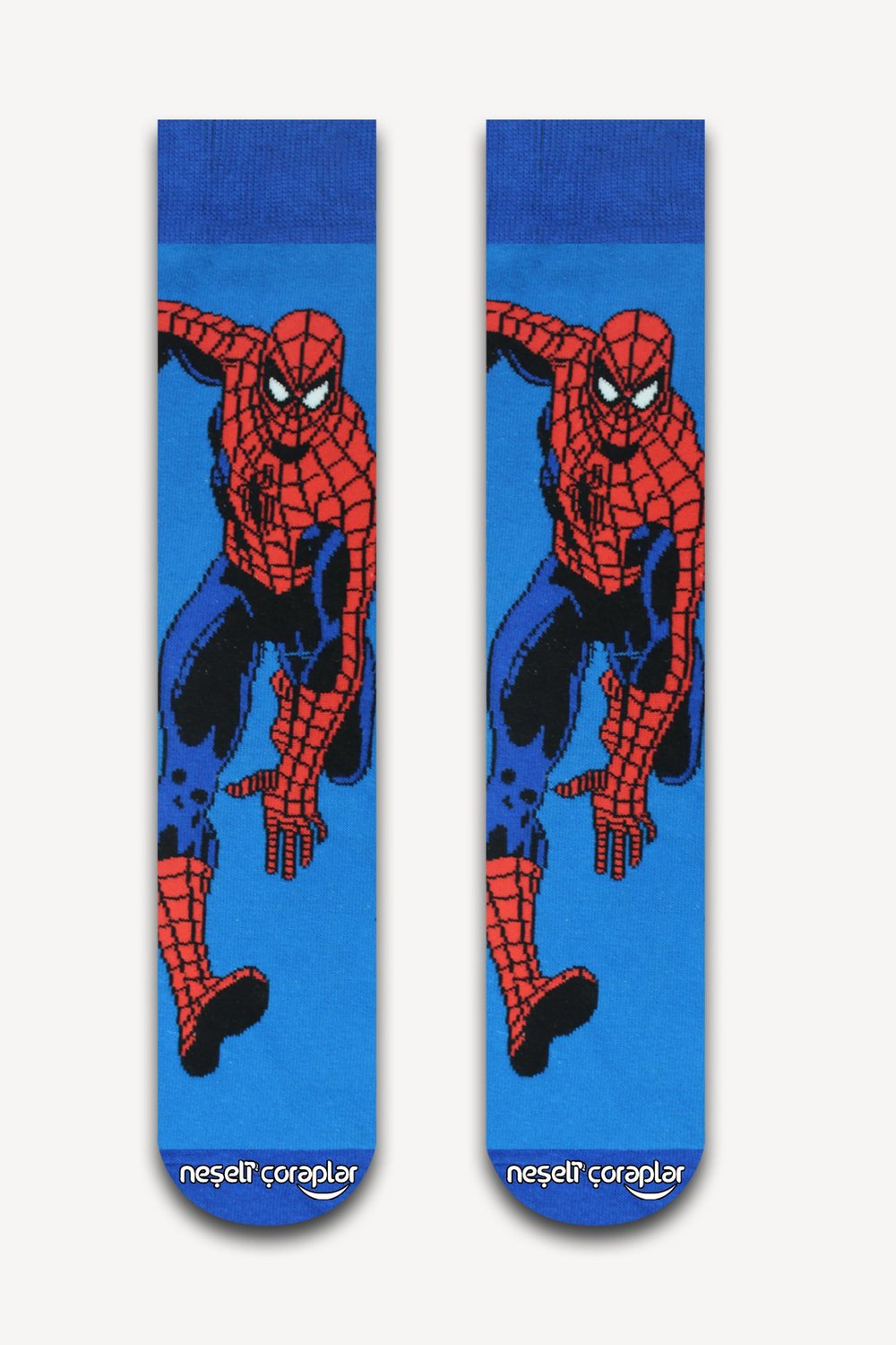 Spider-Man Mavi Renkli Unisex Çorap