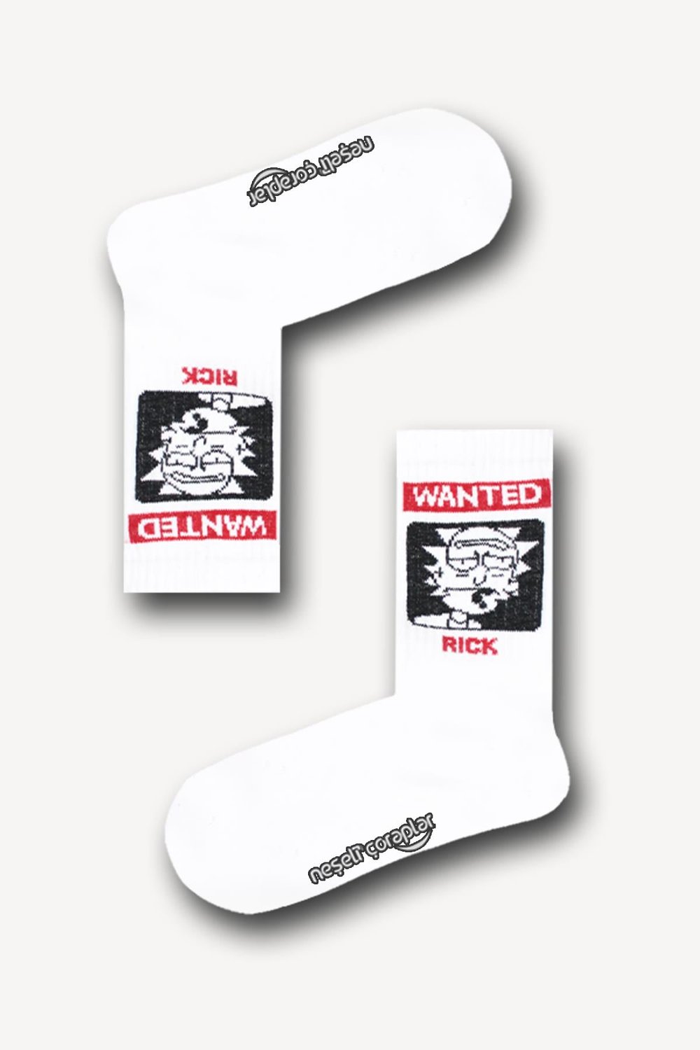 Wanted Rick Atletik Unisex Çorap