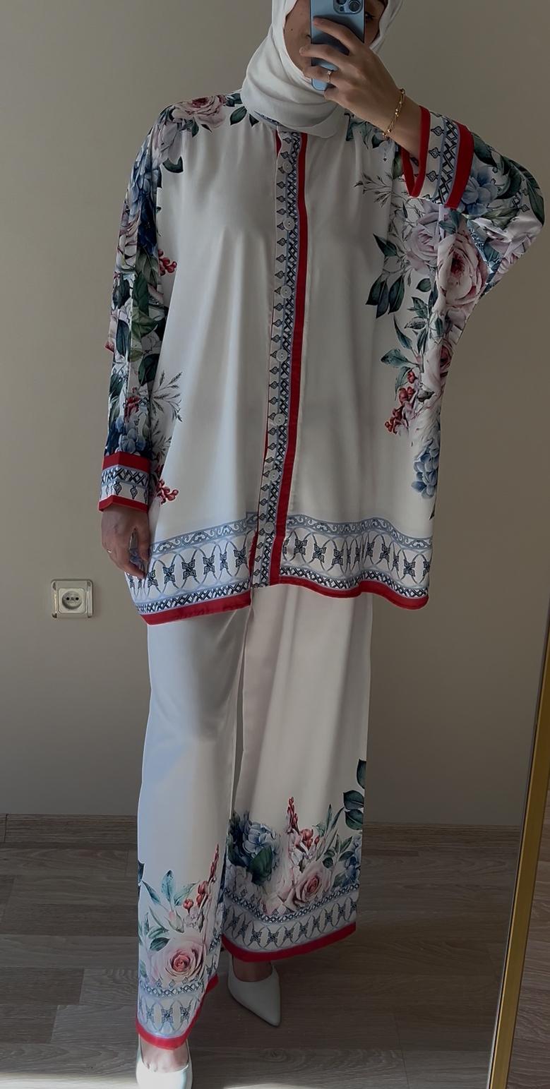 FLORAL İPEK SATEN TAKIM