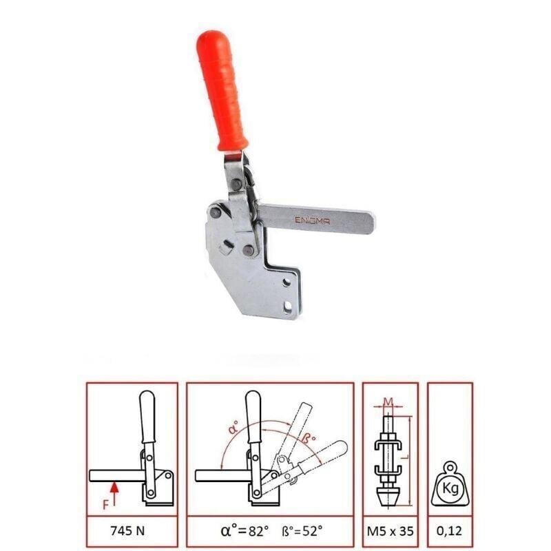 Enigma Vertical Base Horizontal Toggle Clamp 16259