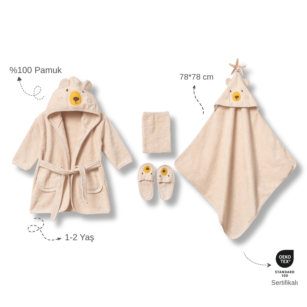 Ayılı Bornoz Takımı