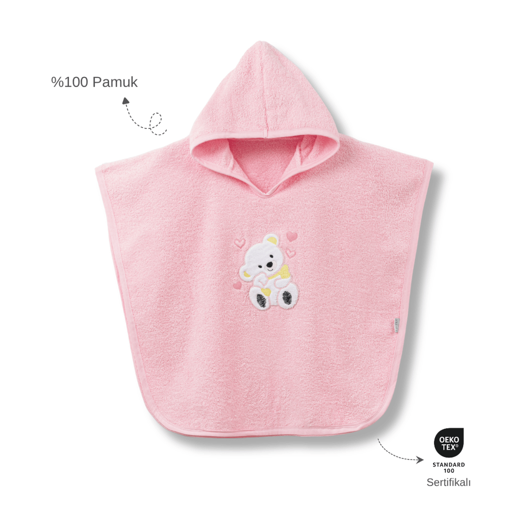 Ankibaby Kalpli Ayıcık Havlu Panço | %100 Pamuk!