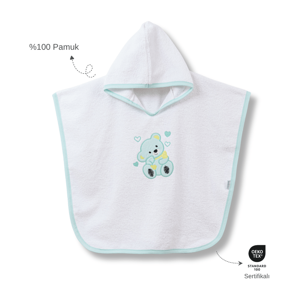 Ankibaby Kalpli Ayıcık Havlu Panço | %100 Pamuk!