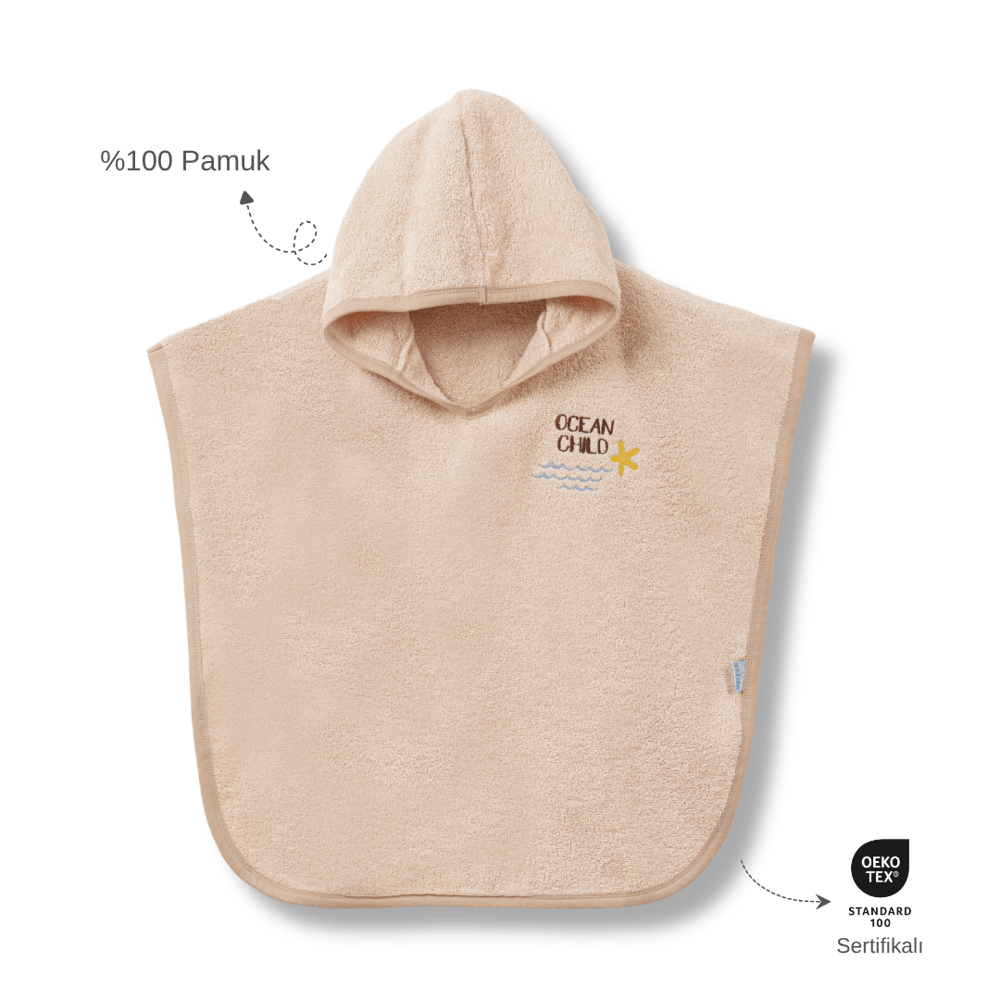Ankibaby Yıldızlı Havlu Panço | %100 Pamuk!