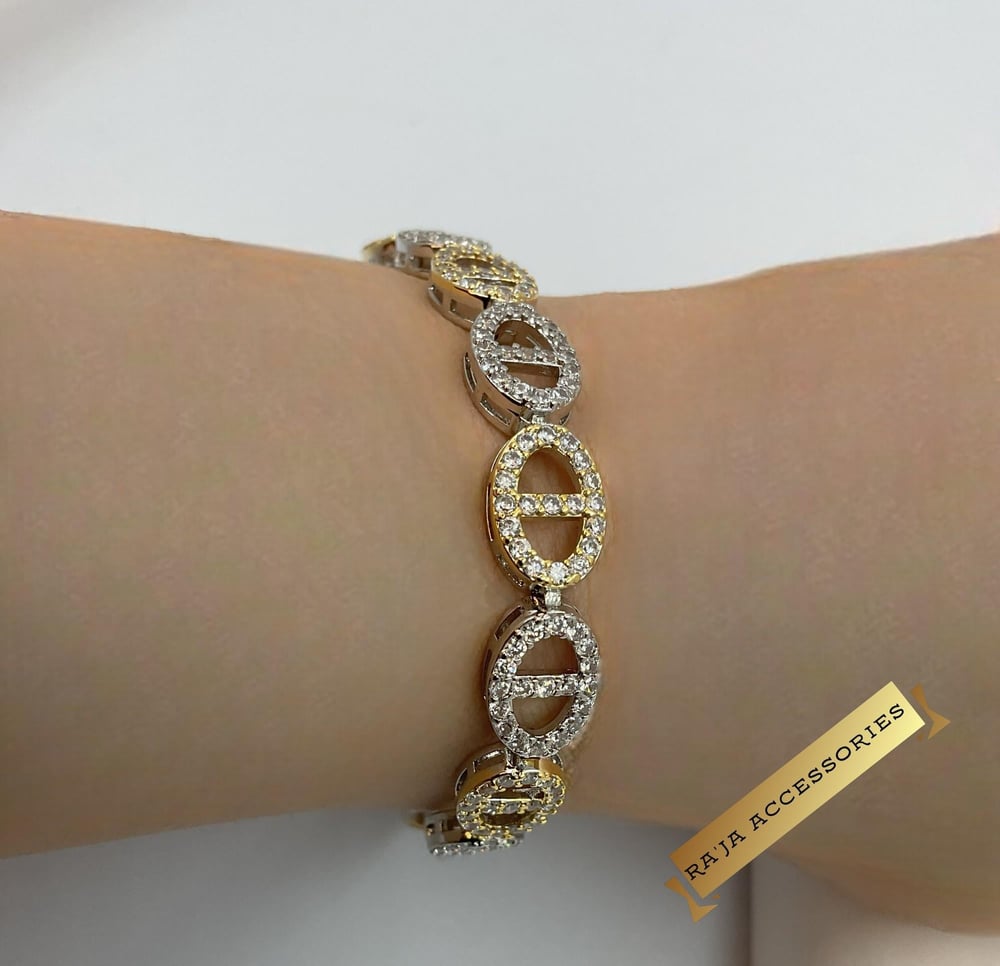 Özel Seri SilverGold Taşlı Bileklik