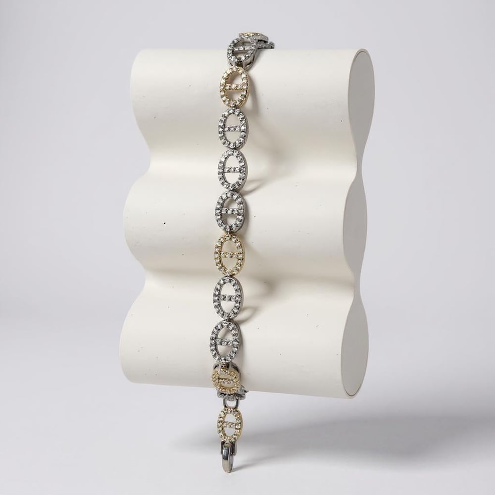 Özel Seri SilverGold Taşlı Bileklik