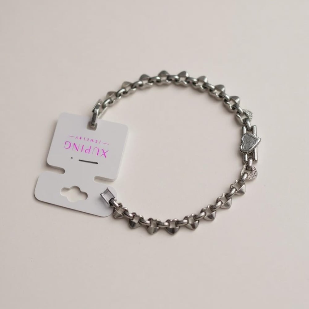 Xuping Silver zirkon Taşlı Zincir Model  Bileklik