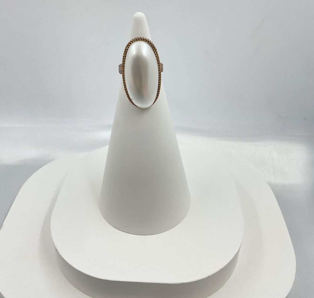 Bronz Ayarlanabilir Oval Yüzük