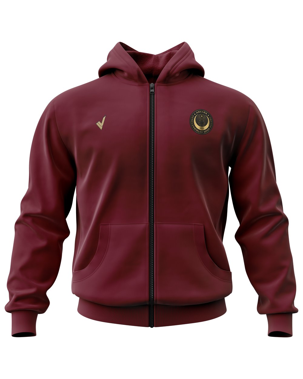 Gençlerbirliği Çocuk Fermuarlı Bordo Hoodie