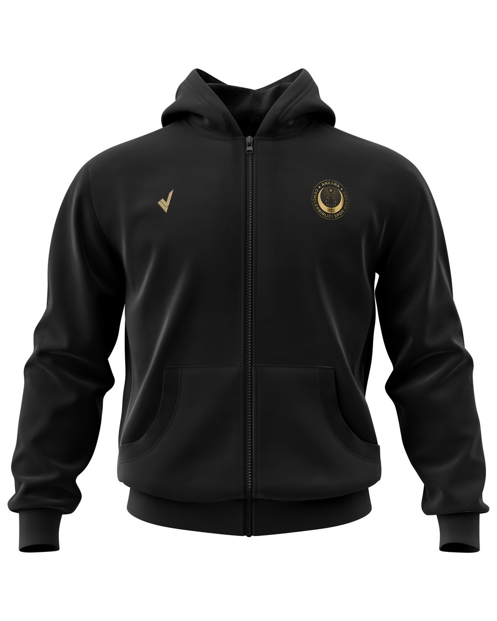Gençlerbirliği Çocuk Fermuarlı Siyah Hoodie