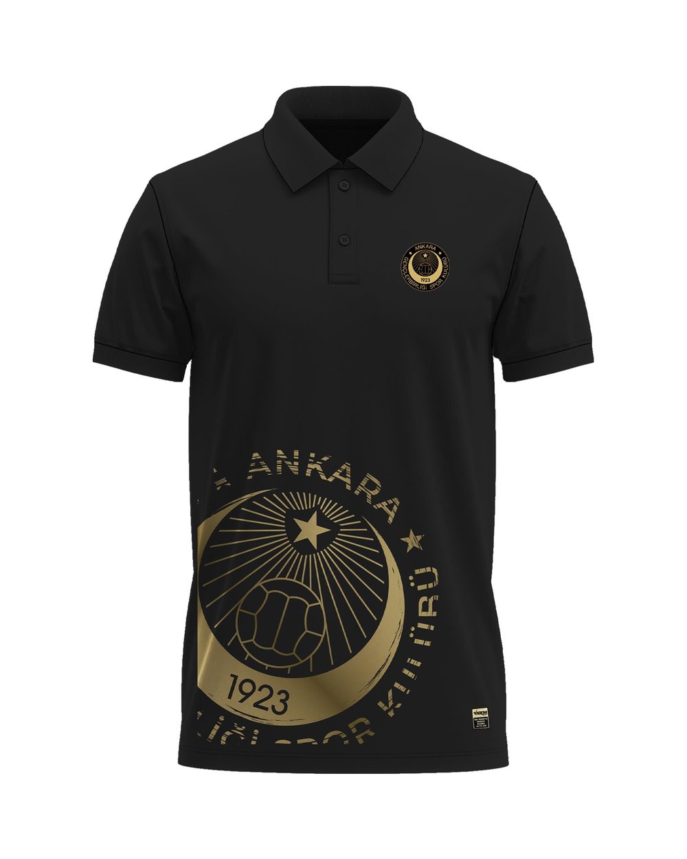 Gençlerbirliği Siyah Gold Logolu Polo yaka