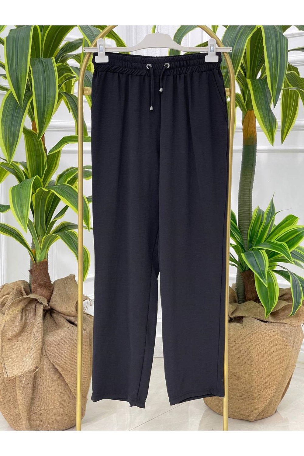AC BELİ LASTİKLİ KUMAŞ PANTOLON