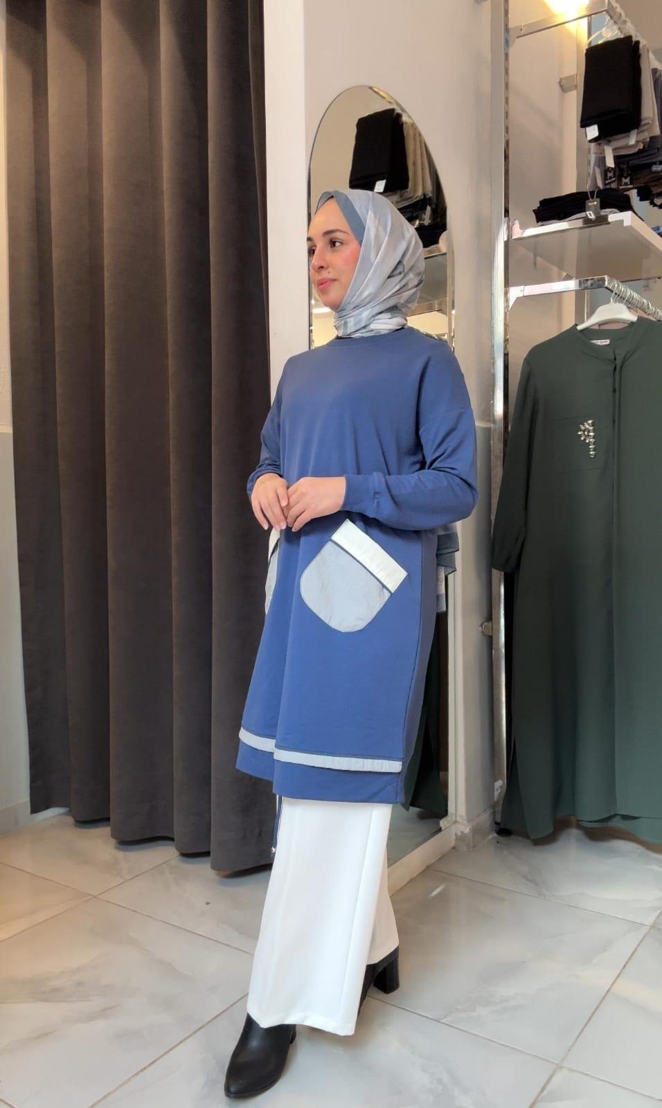 paraşüt cep detaylı tunik 