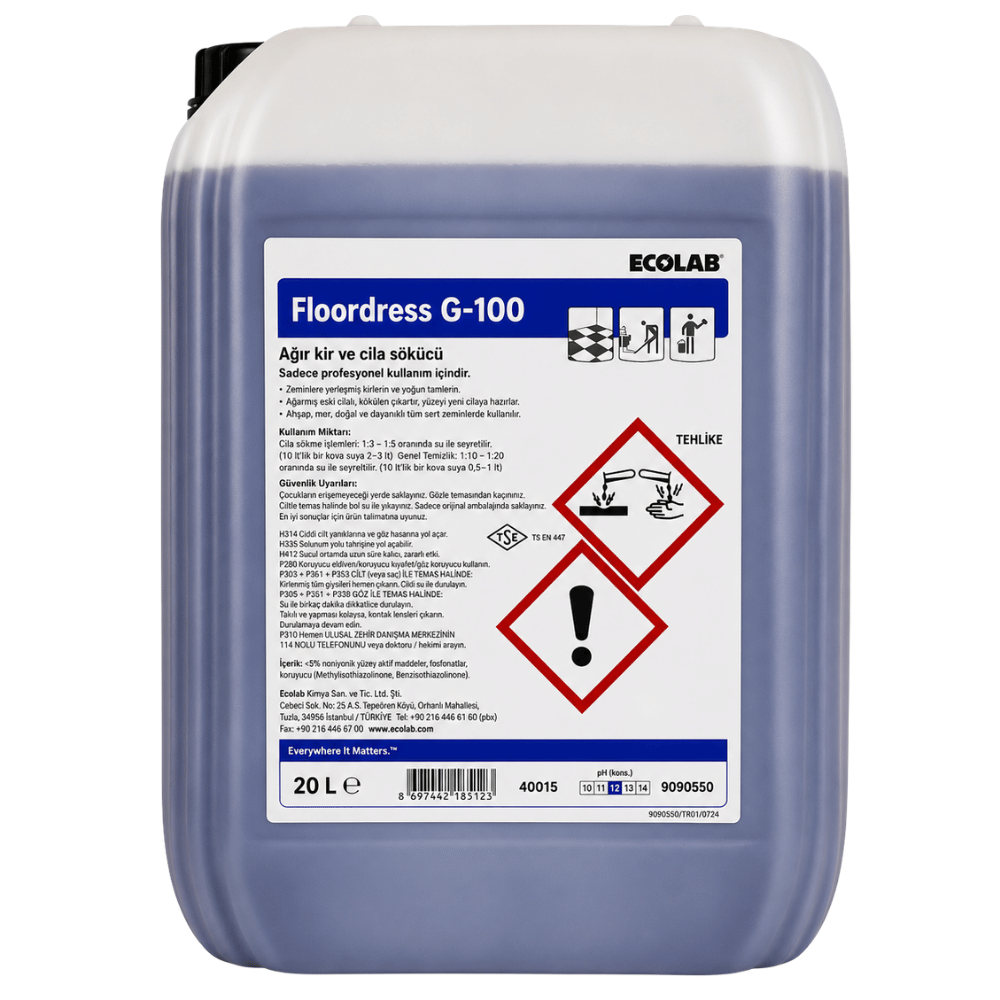 Ecolab Floordress G-100 Kir Ve Cila Sökücü 20 Lt.