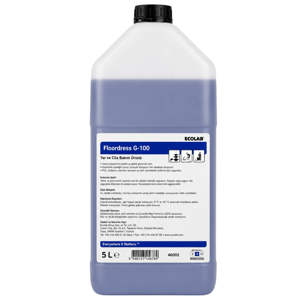 Ecolab Floordress G-100  Kir Ve Cila Sökücü 5 Lt.