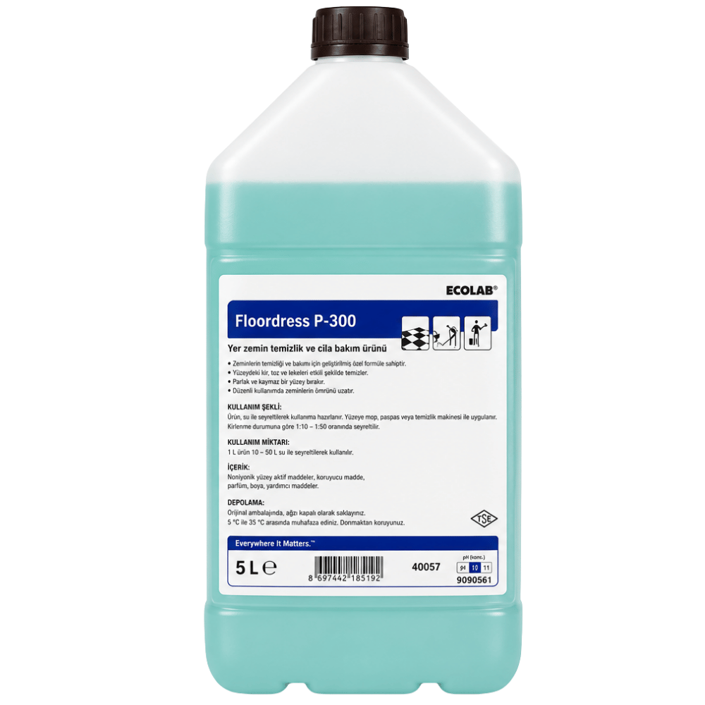 Ecolab Floordress P-300 Yüzey Tem. 5 Lt.