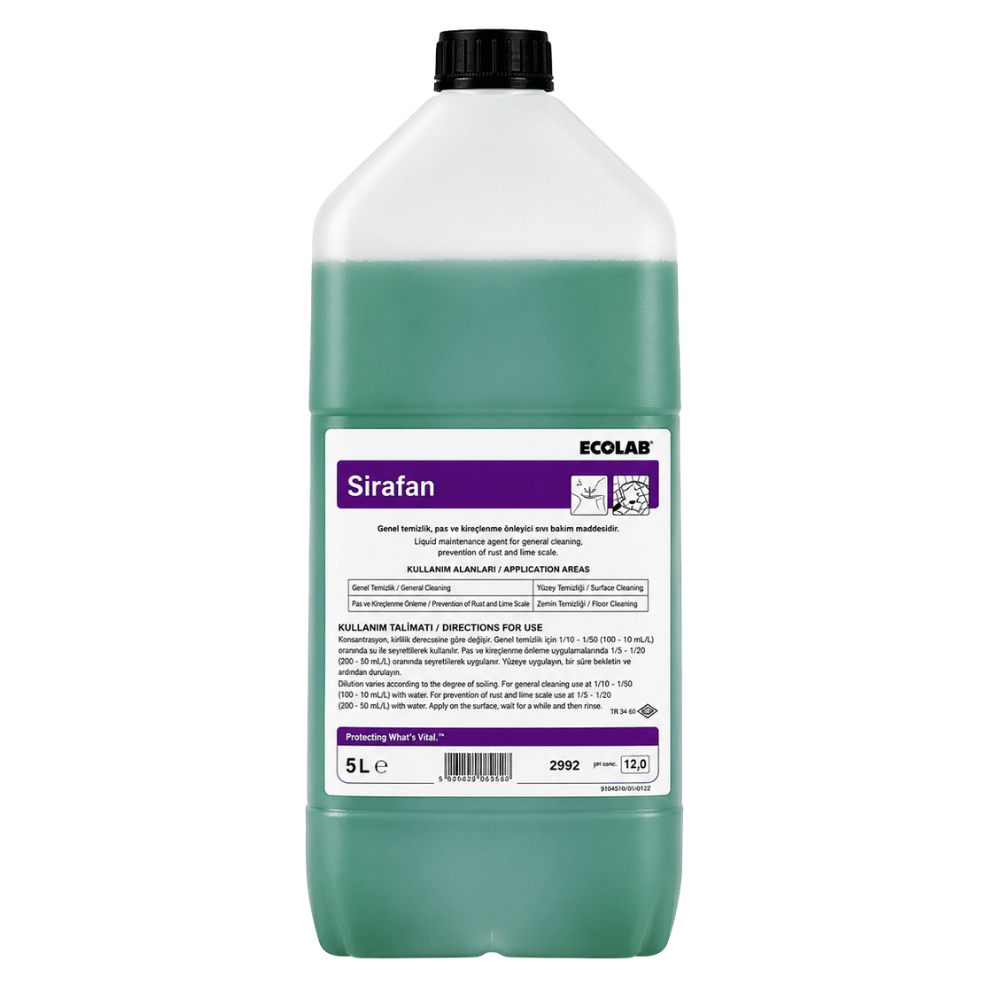 Ecolab Sirafan Deterjanlı Dezenfektan 5 Lt.