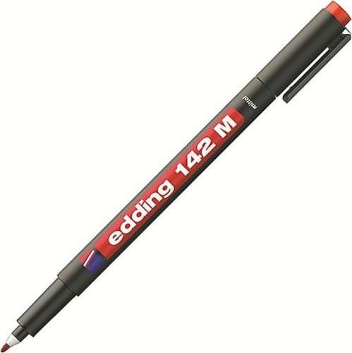 EDDİNG E-142M ASETAT CD KALEMİ KIRMIZI