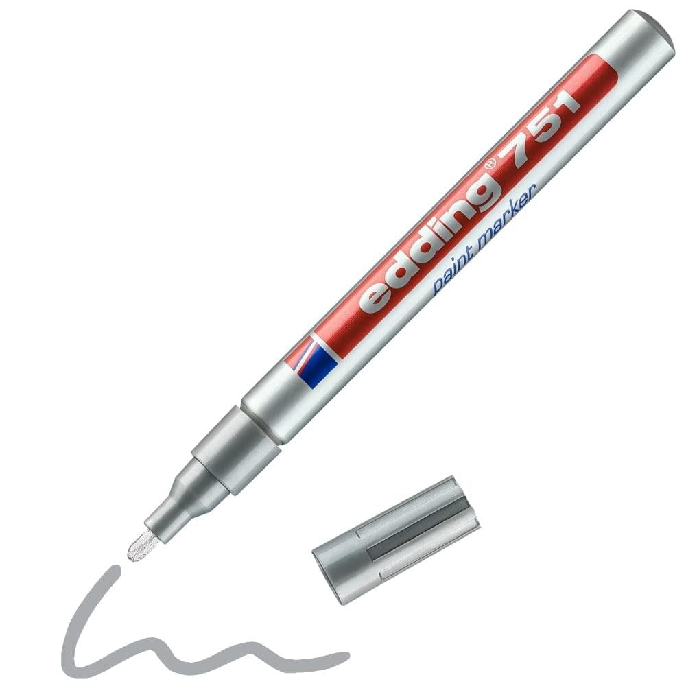 EDDİNG E-751 BOYA KALEMİ TEKLİ GÜMÜŞ