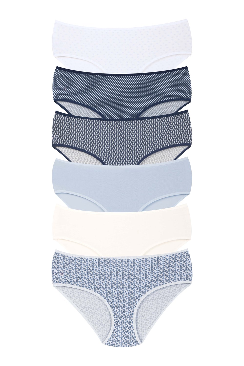 KADIN ÇAMAŞIR - Pamuklu Renkli Yüksek Bel  BIKINI 6lı  Paket