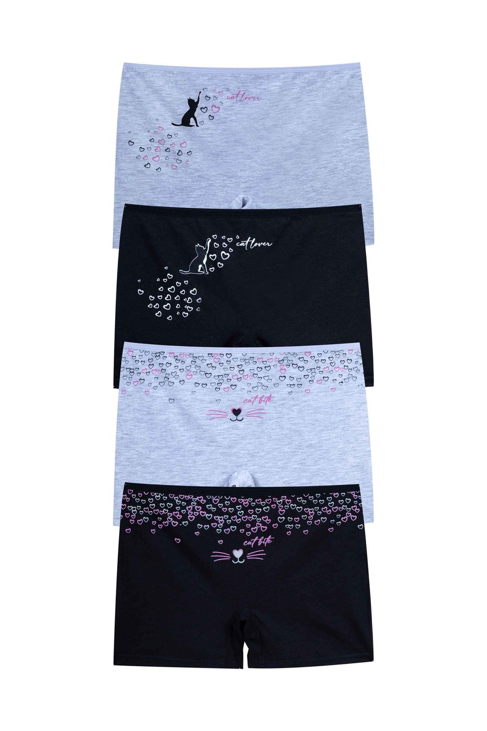 KIZ ÇOCUK - Pamuklu  Renkli BOXER 10lu paket