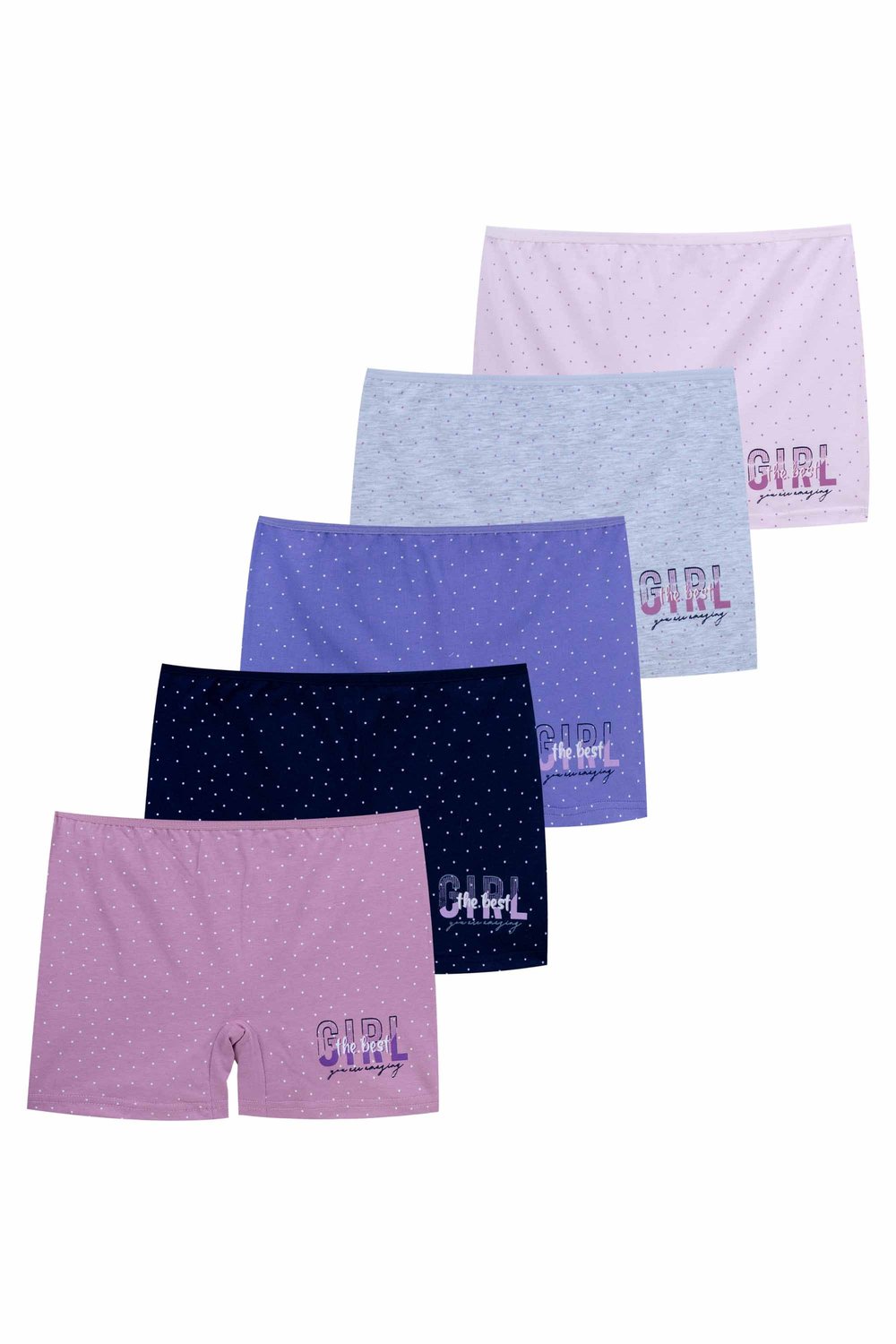 KIZ ÇOCUK - Pamuklu  Renkli BOXER 10lu paket